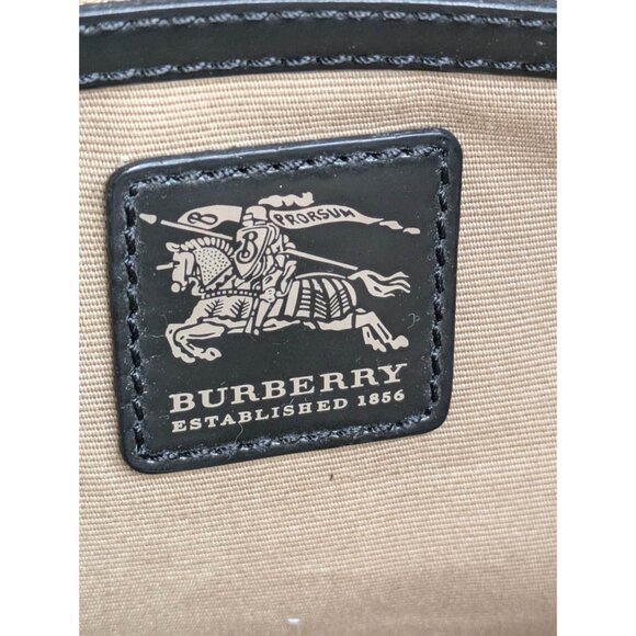 Pre-owned Burberry Nova Check Coated Canvas Leather Baguette Shoulder Bag Beige - Picture 13 of 14